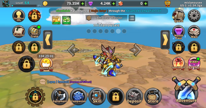 Gameplay in Raid The Dungeon