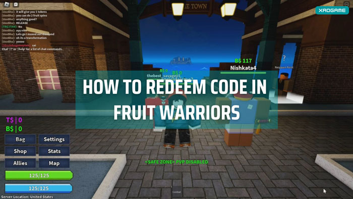 How to redeem code in Fruit Warriors