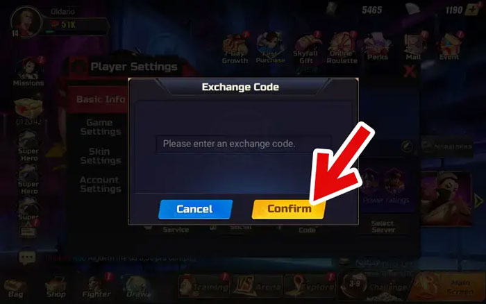 How to redeem codes in street fighter duel