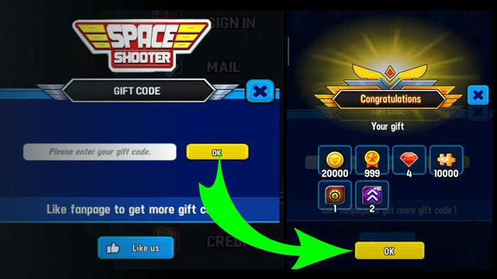 How to redeem Space Shooter Gift Codes