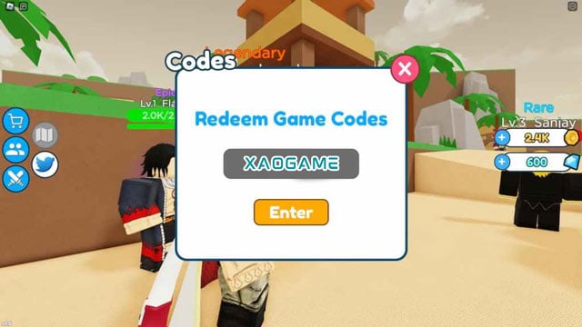 How to redeem code in Strongest Anime Squad Simulator