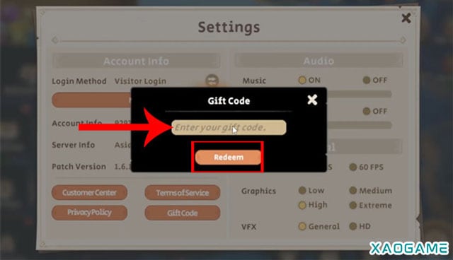 How to redeem code in Dragon Arise