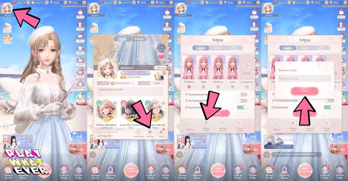 How to redeem code in Shining Nikki